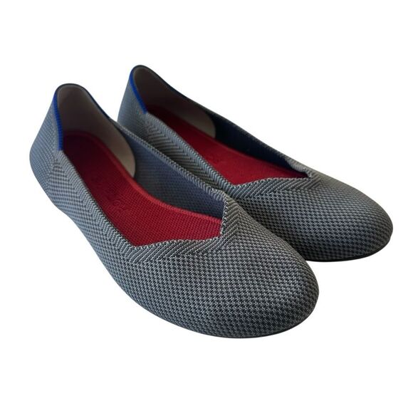Rothy’s The Flat in Charcoal Knit Round Toe Slip On Size 7.5 - Picture 1 of 11